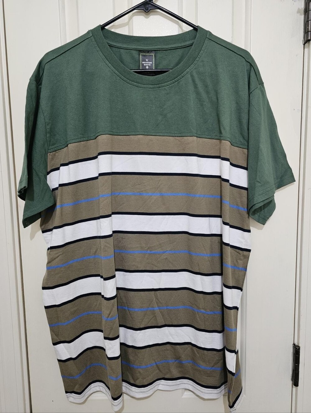 Men's Striped Short-Sleeve Crew Tee - Green